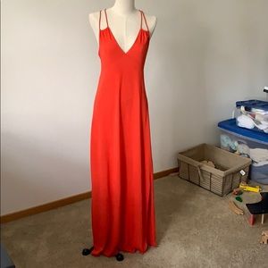 Vanity Fair Criss Cross Back Straps Maxi Dress